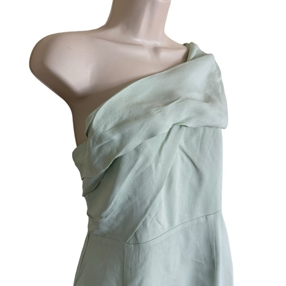 NWT Reiss Riana One Shoulder Midi Dress Mint Green size 4 - Picture 4 of 7